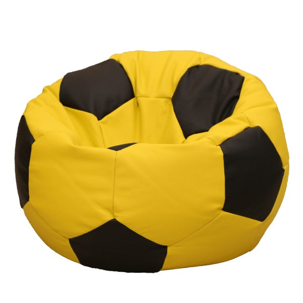 Soccerball Kids Yellow and Black Bean Bag Chair
